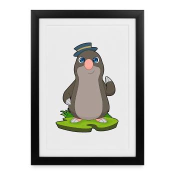 Mole Hat - Framed poster (27 × 37 cm) - black - Front