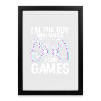 Type de jeux développés - Affiche encadrée (27 × 37 cm) - noir - Devant
