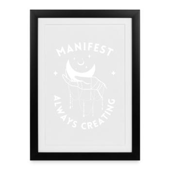 Mystique Créatif Manifeste - Affiche encadrée (27 × 37 cm) - noir - Devant
