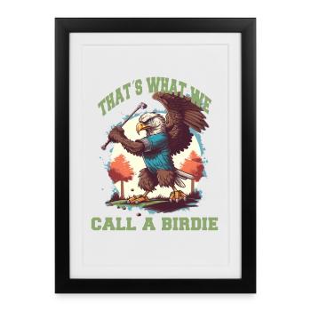Birdie Adler swings the golf club - Framed poster (27 × 37 cm) - black - Front