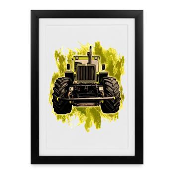 MB trac Avant - Affiche encadrée (27 × 37 cm) - noir - Devant