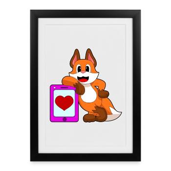 Cœur de renard - Affiche encadrée (27 × 37 cm) - noir - Devant