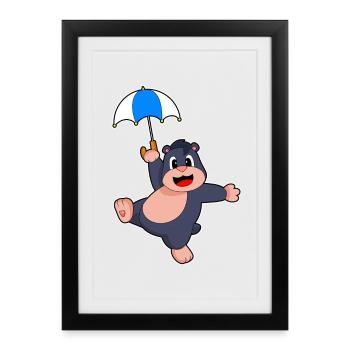 Mole Umbrella - Framed poster (27 × 37 cm) - black - Front