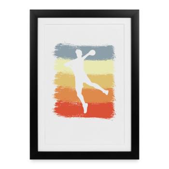 Children's Handball - Framed poster (27 × 37 cm) - black - Front