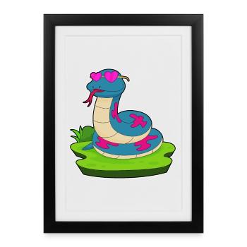 Snake Glasses - Framed poster (27 × 37 cm) - black - Front
