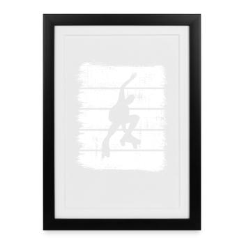 Roller skater sketch - Framed poster (27 × 37 cm) - black - Front