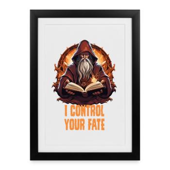 Game Master – I Control Your Fate RPG - Framed poster (27 × 37 cm) - black - Front