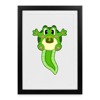 Frog Baby Pacifier - Framed poster (27 × 37 cm) - black - Front