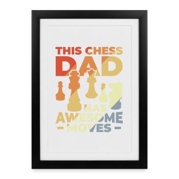 Chess Daddy - Framed poster (27 × 37 cm) - black - Front