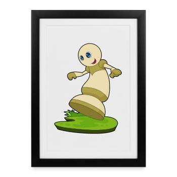 Chess piece pawn chess - Framed poster (27 × 37 cm) - black - Front