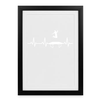 Trampoline heartbeat - Framed poster (27 × 37 cm) - black - Front