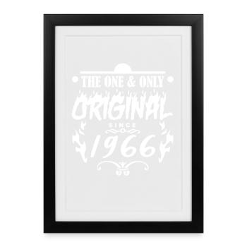 1966 - Year of construction 1966 - Born 1966 - Framed poster (27 × 37 cm) - black - Front
