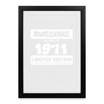 1971 - Né en 1971 - Fantastique depuis 1971 - Affiche encadrée (27 × 37 cm) - noir - Devant