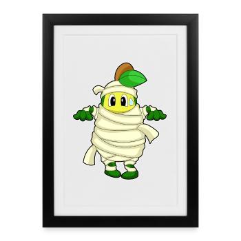 Papier toilette Avocado Halloween - Affiche encadrée (27 × 37 cm) - noir - Devant