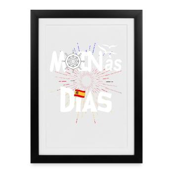 MOINas Dias - Gerahmtes Poster (27 × 37 cm) - Schwarz - Vorne