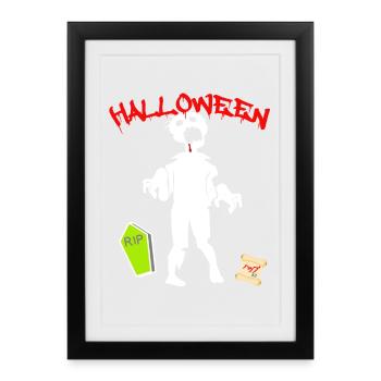 Halloween - Framed poster (27 × 37 cm) - black - Front