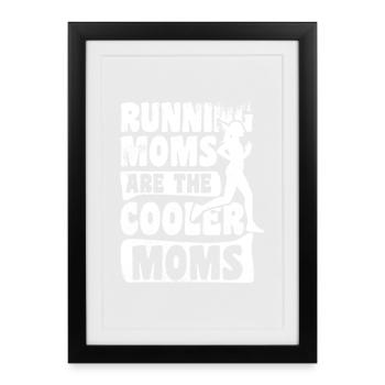 Runner Mom - Framed poster (27 × 37 cm) - black - Front