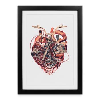 Bicycle Heart Bicycle Mechanic - Framed poster (27 × 37 cm) - black - Front