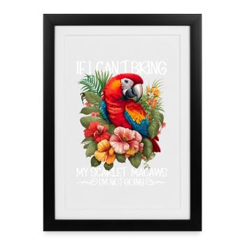 If I don't bring my scarlet macaws - Framed poster (27 × 37 cm) - black - Front