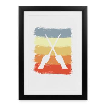 Vintage Drumsticks - Framed poster (27 × 37 cm) - black - Front