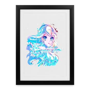 Ice Princess - Ice Cold Anime Beauty - Affiche encadrée (27 × 37 cm) - noir - Devant