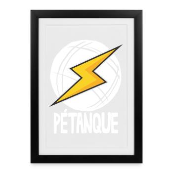 Boules de boules pour bouler et pétanque - Affiche encadrée (27 × 37 cm) - noir - Devant