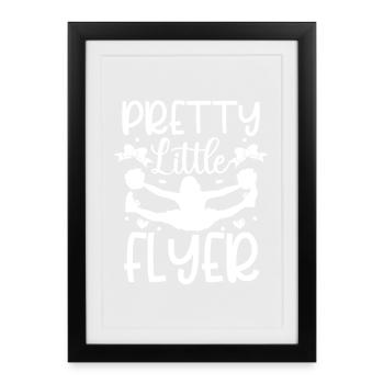 Pretty little flyer - Gerahmtes Poster (27 × 37 cm) - Schwarz - Vorne