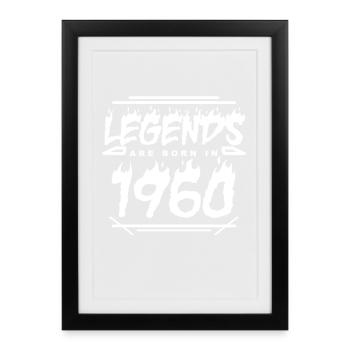 1960 - Année 1960 - Année 1960 - Affiche encadrée (27 × 37 cm) - noir - Devant