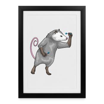 Fléchette Marsupiale Fléchette Fléchette - Affiche encadrée (27 × 37 cm) - noir - Devant