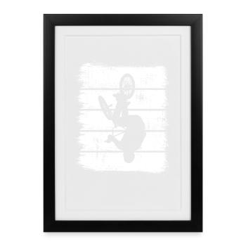 BMX Sketch - Framed poster (27 × 37 cm) - black - Front