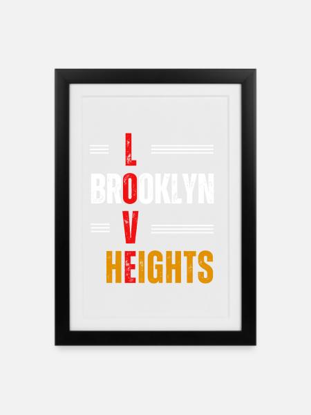 Liebe Brooklyn Heights - Gerahmtes Poster (27 × 37 cm) - Schwarz