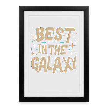 Best Dad in the Universe - Framed poster (27 × 37 cm) - black - Front