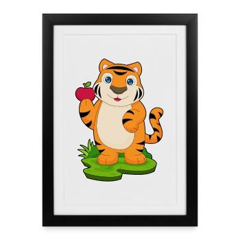 Tiger Apple - Framed poster (27 × 37 cm) - black - Front