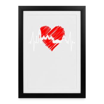 Venice Skyline Heartbeat Italy I Love Venezia - Framed poster (27 × 37 cm) - black - Front