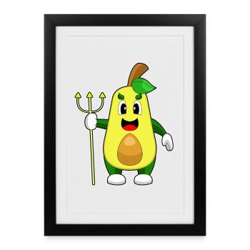 Avocat Halloween Devil - Affiche encadrée (27 × 37 cm) - noir - Devant