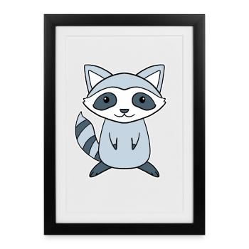 Raton laveur - Affiche encadrée (27 × 37 cm) - noir - Devant