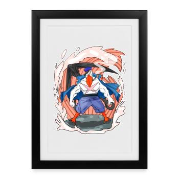 Gull - Framed poster (27 × 37 cm) - black - Front