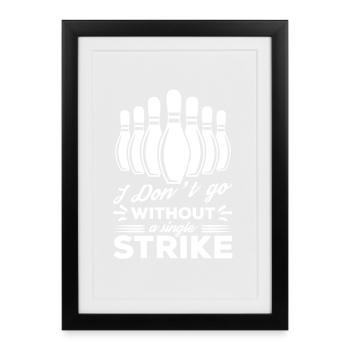 Je ne me prive pas d’une seule grève - Affiche encadrée (27 × 37 cm) - noir - Devant
