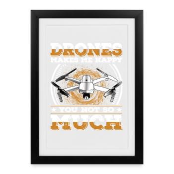 Drone Joy – Tu n’es pas si à moi - Affiche encadrée (27 × 37 cm) - noir - Devant
