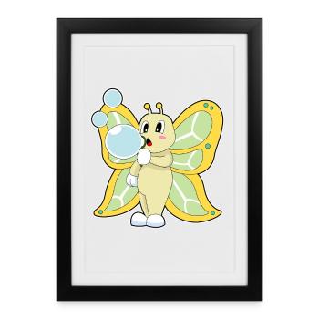 Butterfly Soap Bubbles - Framed poster (27 × 37 cm) - black - Front