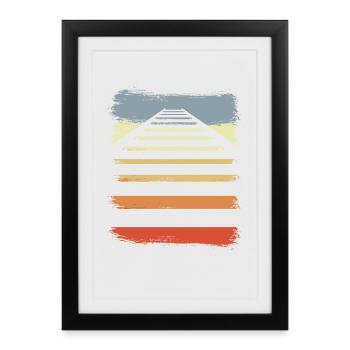 Railway tracks - Framed poster (27 × 37 cm) - black - Front