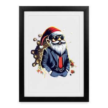 Chef Gnome Gnome with Fairy Lights - Framed poster (27 × 37 cm) - black - Front