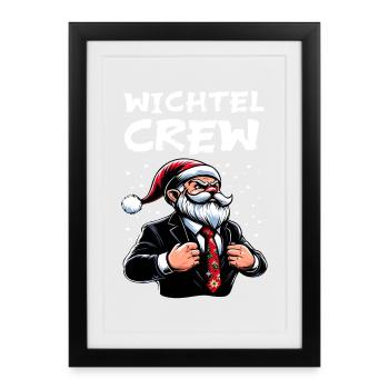 Gnome Crew Christmas Gnome - Framed poster (27 × 37 cm) - black - Front