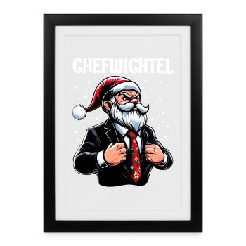 Chief Gnome Christmas Gnome - Framed poster (27 × 37 cm) - black - Front