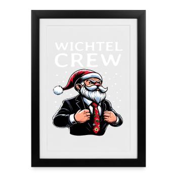 Anzug Wichtel Crew Weihnachts Gnome - Gerahmtes Poster (27 × 37 cm) - Schwarz - Vorne