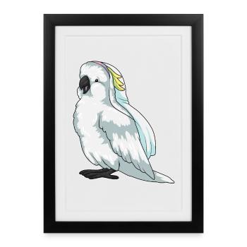 Parrot Bridal Veil Wedding - Framed poster (27 × 37 cm) - black - Front