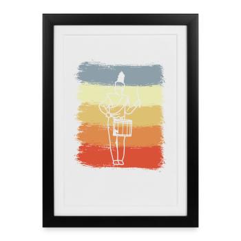 marching band - Framed poster (27 × 37 cm) - black - Front