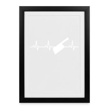 Cleaver heartbeat - Framed poster (27 × 37 cm) - black - Front