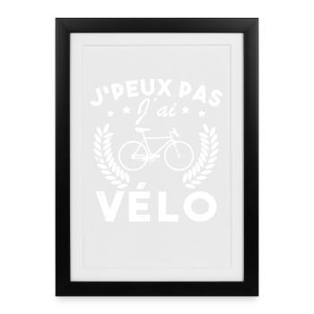 I can't I have a bike - Framed poster (27 × 37 cm) - black - Front