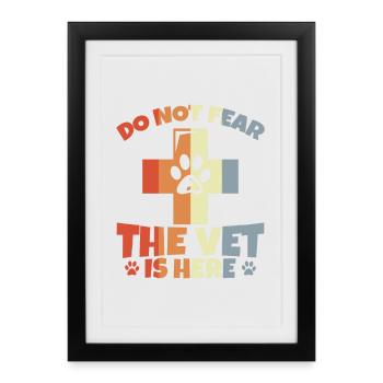 Veterinarian Joke - Framed poster (27 × 37 cm) - black - Front